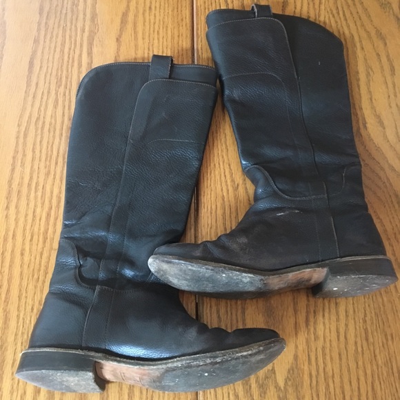 Frye Paige Tall Riding Boot 77535 in Dark Brown - Picture 5 of 6